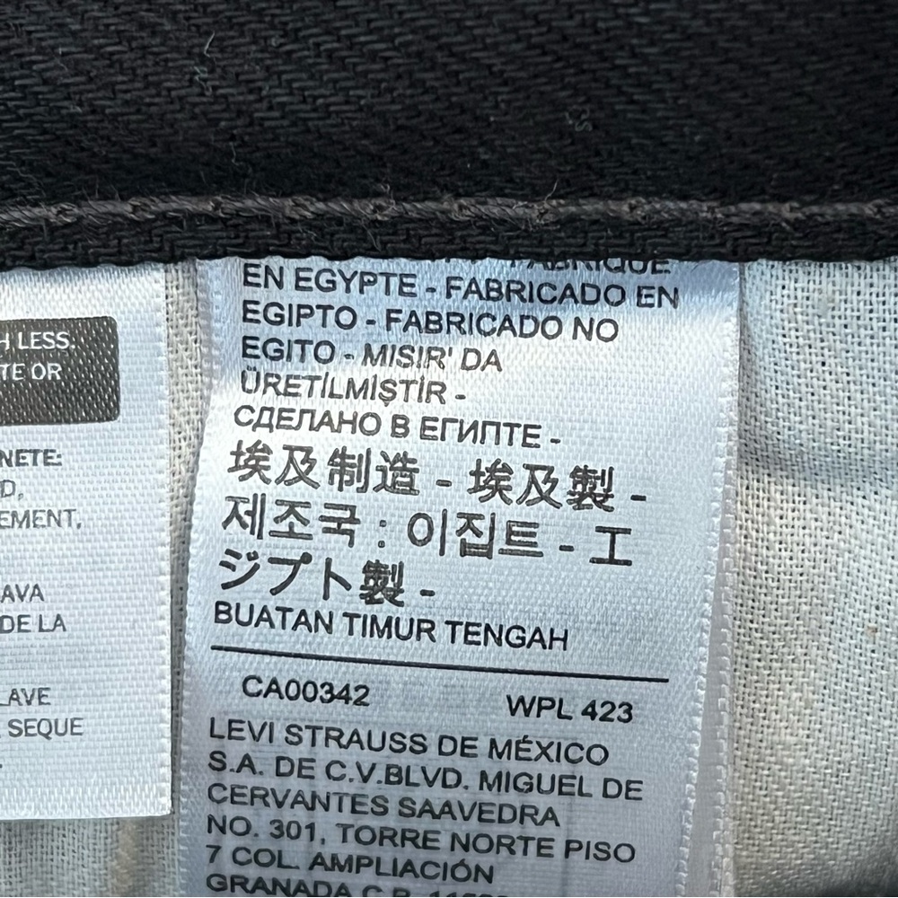 Levi's Black Straight-Leg Jeans with Sleek Design 36x30 - Picture 7 of 7